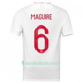 Camisolas de Futebol Inglaterra Maguire 6 Equipamento Principal Copa do Mundo 2018 Manga Curta
